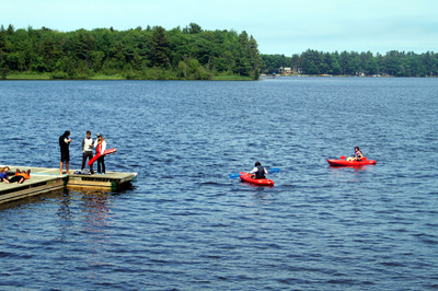Kayakers on the lake